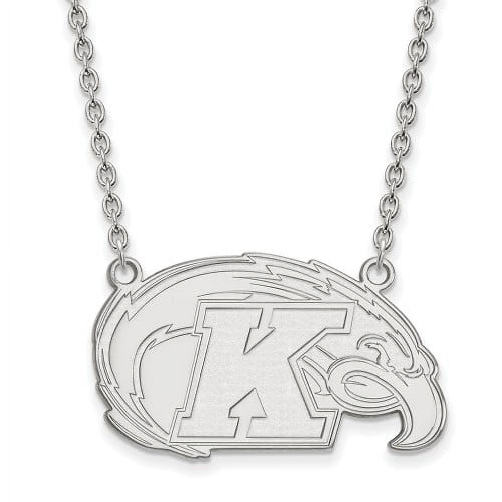 LogoArt Sterling Silver Kent State University Large Pendant Necklace Female Adult