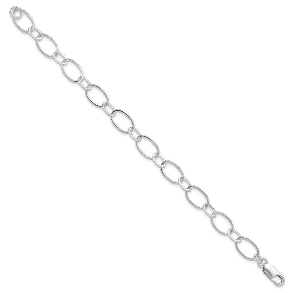 Sterling Silver 7.5inch Fancy Link Bracelet 7.5 inches