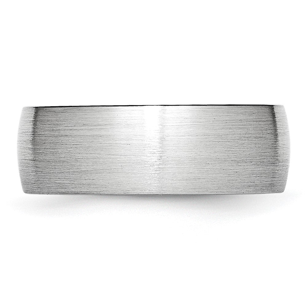 Cobalt Satin 8mm Half Round Band Size - 8