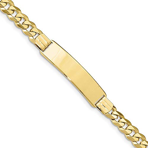 10k Flat Curb Link ID Bracelet