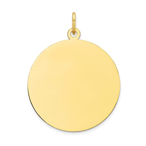 10K Plain .013 Gauge Circular Engravable Disc Charm