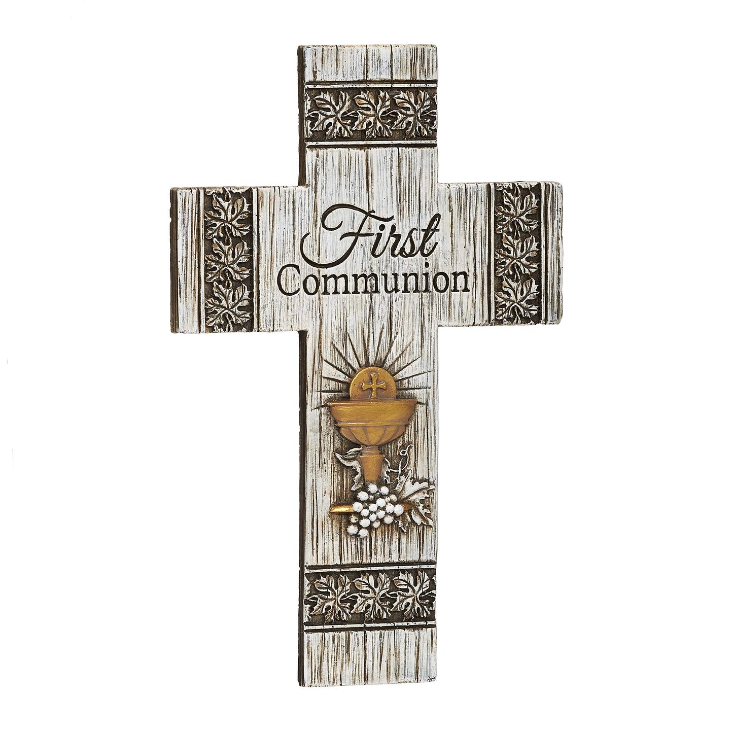 Roman 602062 Joseph Studio Distressed Communion Wall Cross, 8-inch Height, White