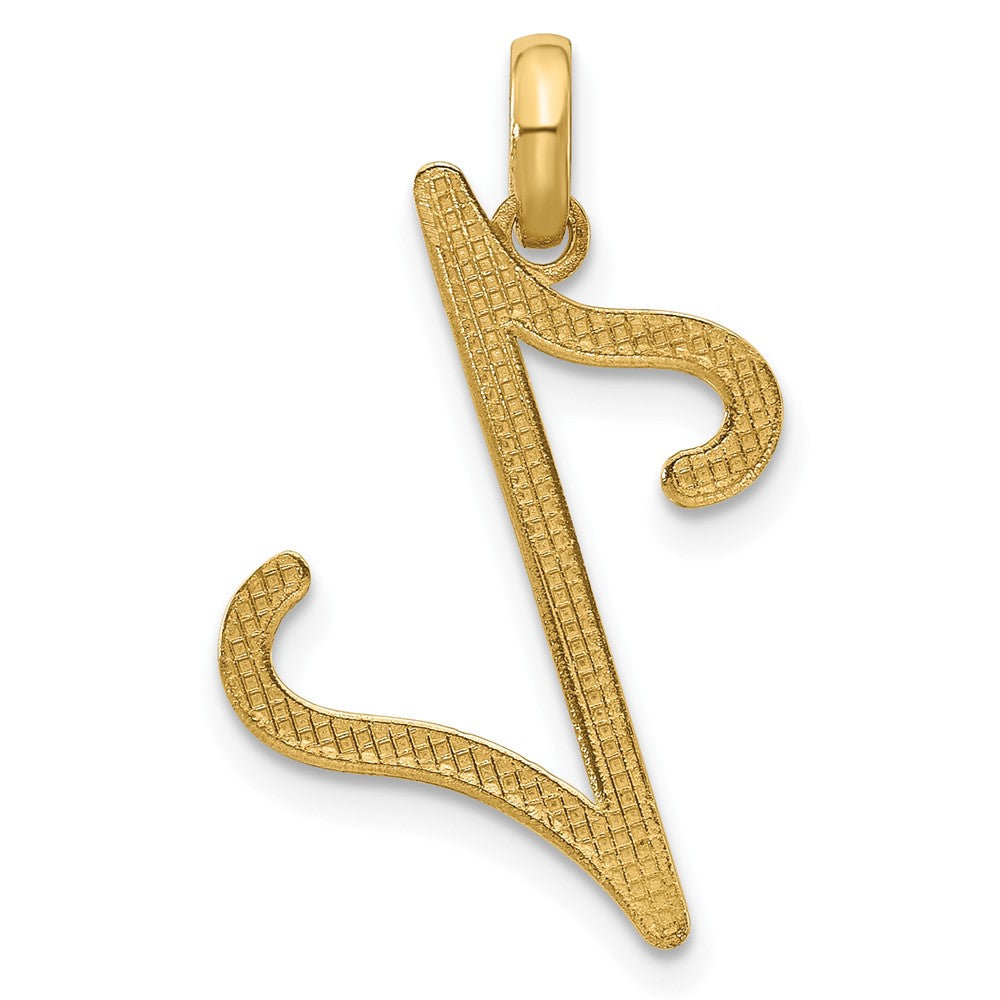 14k Yellow Gold Fancy Letter Z