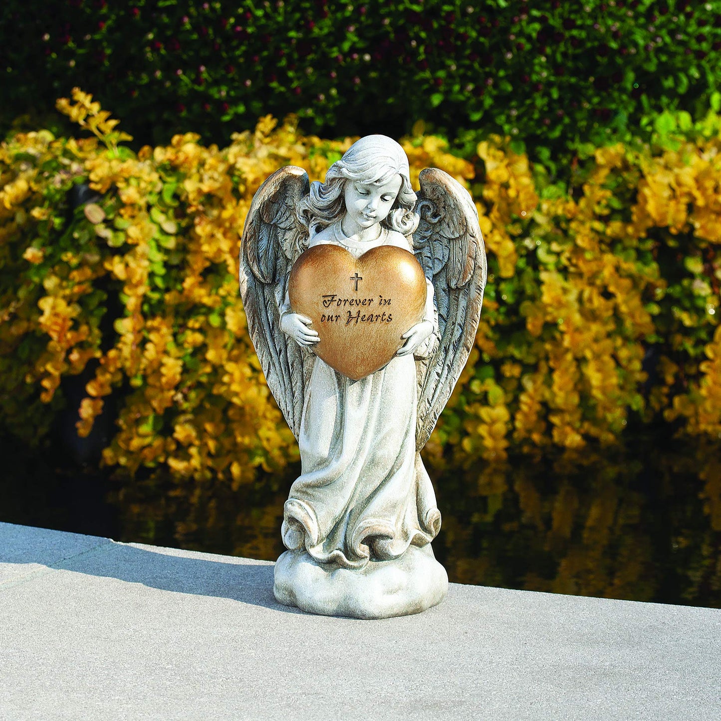 Home & Garden Memorial Heart Angel Polyresin Forever In Hearts 602099