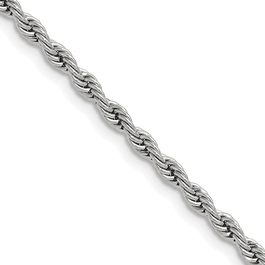 Chisel Stainless Steel Polished 3mm 30 inch Rope Chain