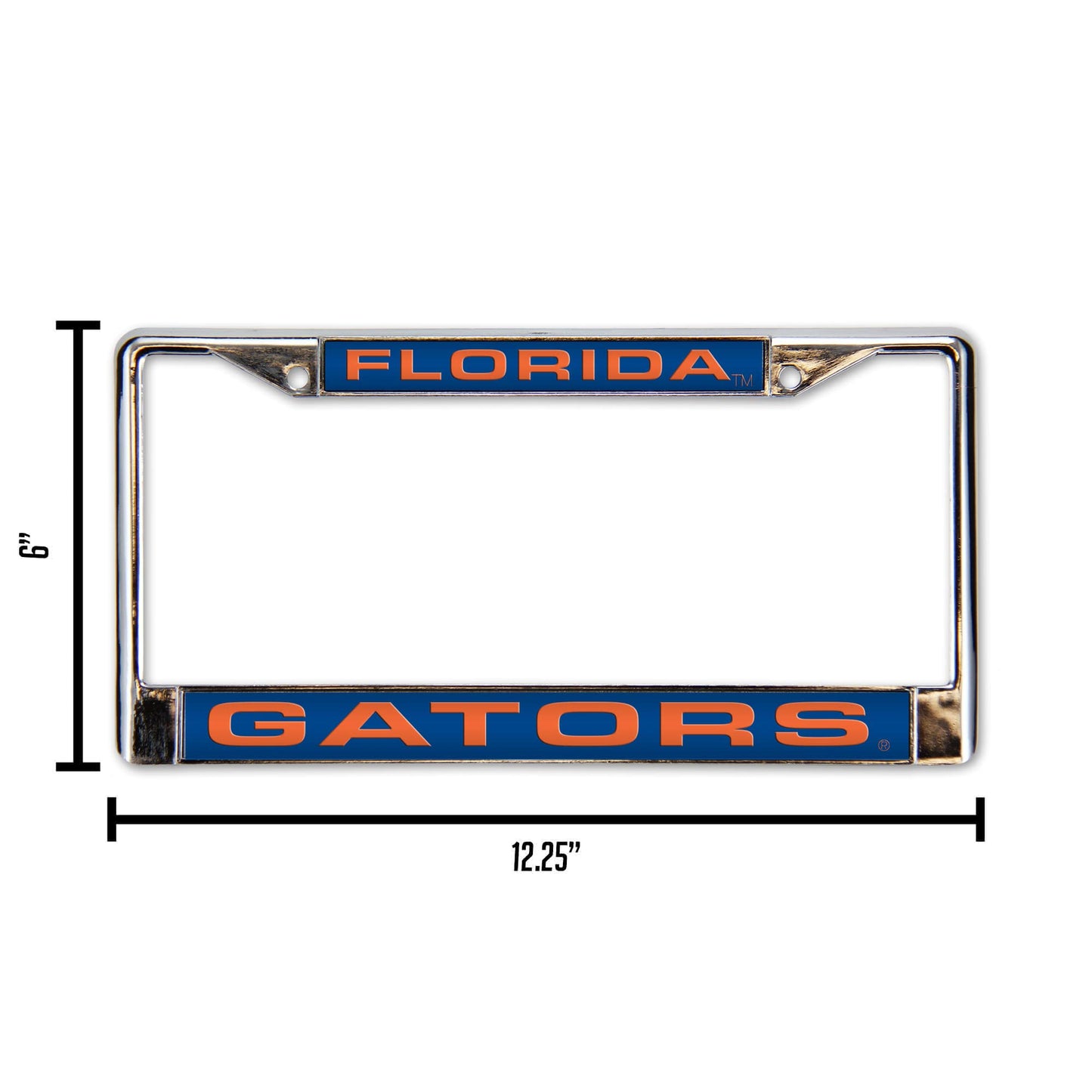Florida-Gator's Chrome Metal Laser Cut License Plate Frame