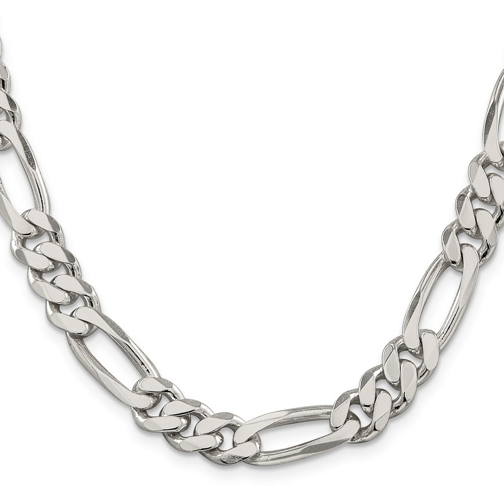 Sterling Silver 9mm Figaro Chain 18 Inches