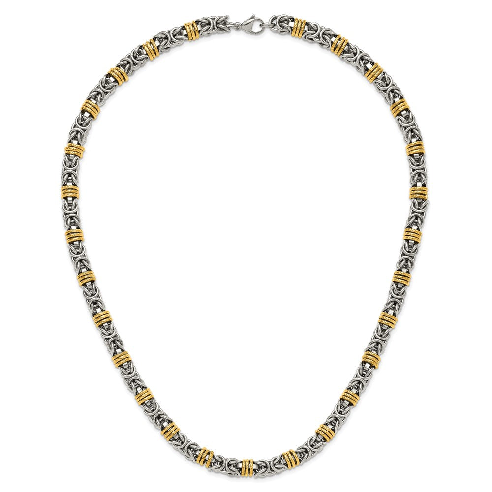 Stainless Steel Polished Yellow IP-plated 24in Necklace