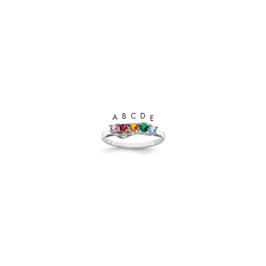 Sterling Silver Rhodium-plated Family Jewelry Mounting