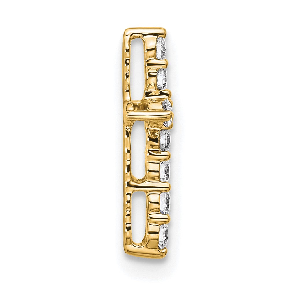 14k 1/4 carat Lab Grown Diamond VS/SI+ G+ Cross Chain Slide Pendant