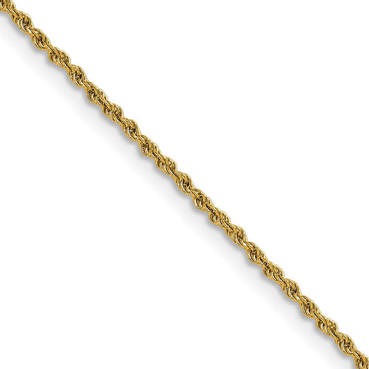 Chisel Stainless Steel Polished Yellow IP-plated 1.5mm 20 inch Rope Chain