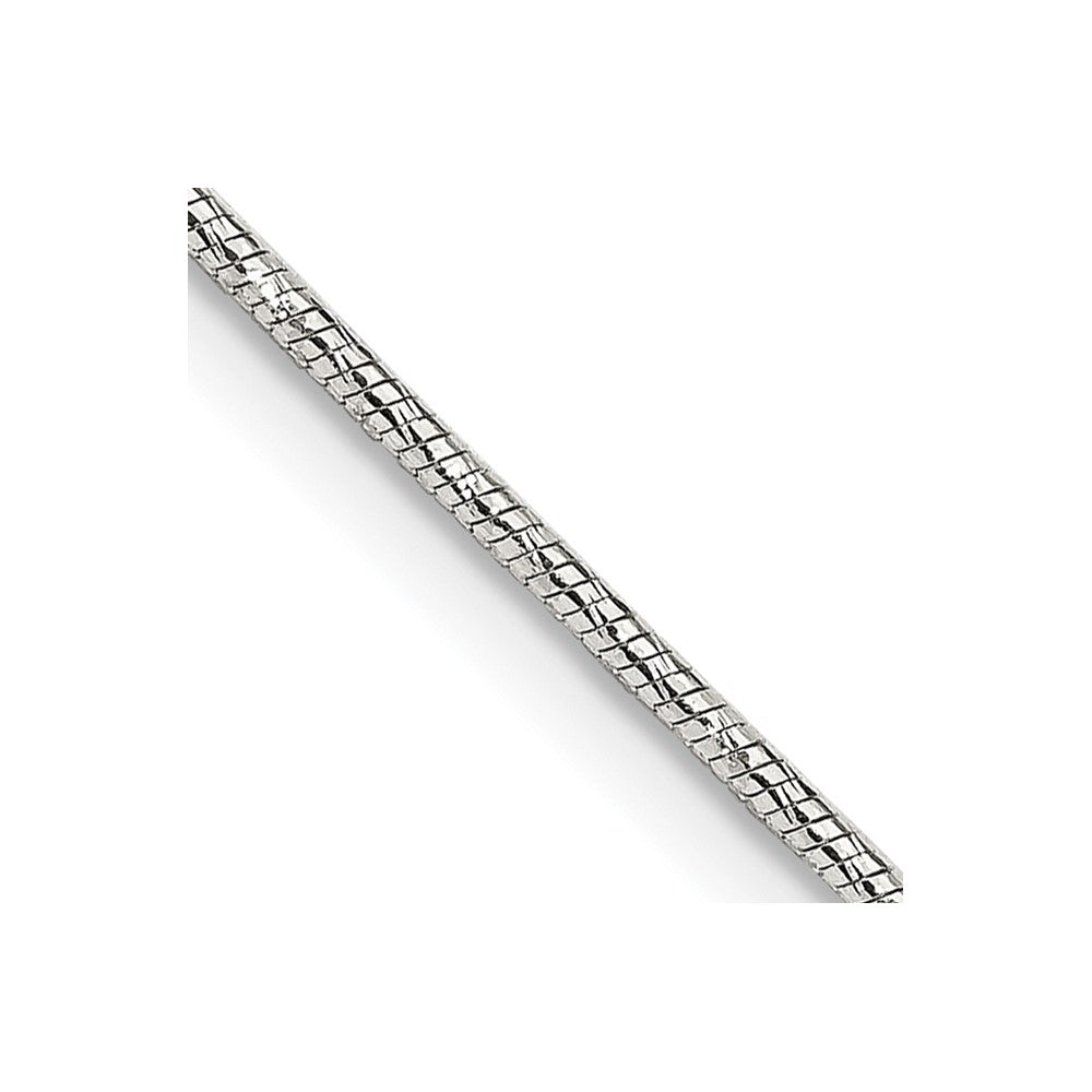 Sterling Silver 1.25mm Diamond-cut Snake Chain 30 Inches
