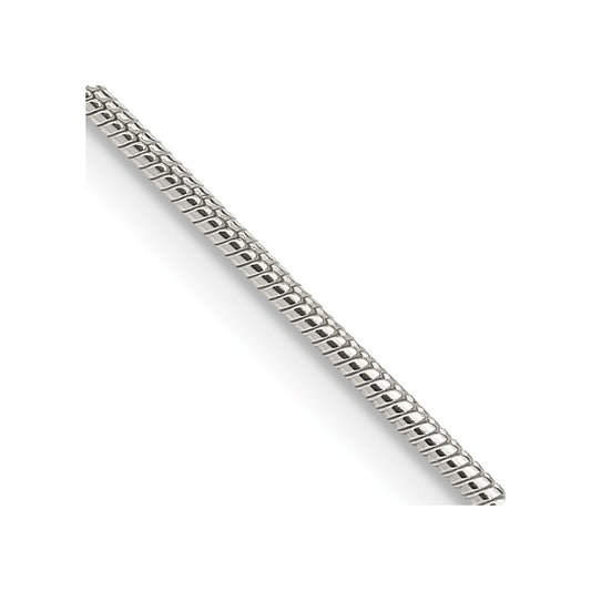 Sterling Silver 1.25mm Snake Chain 16 Inches