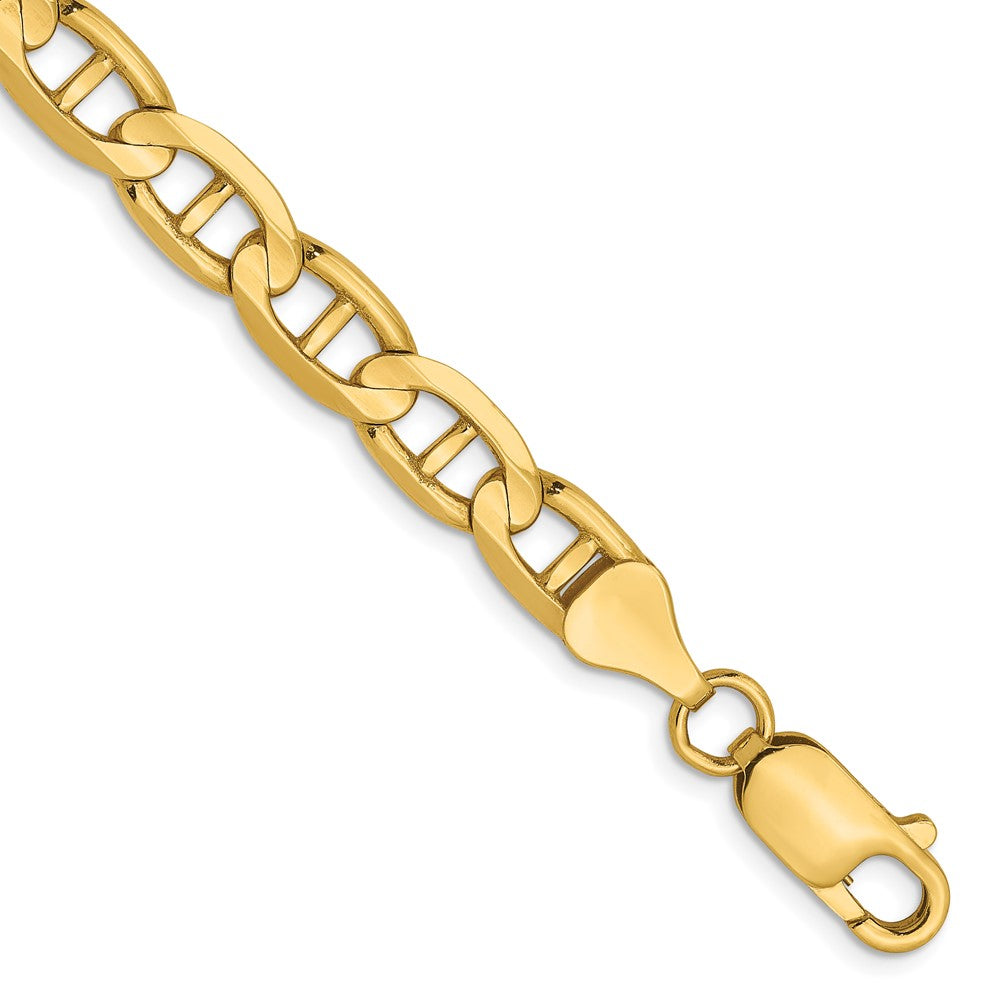 14K 6.25mm Concave Anchor Chain 8  inches