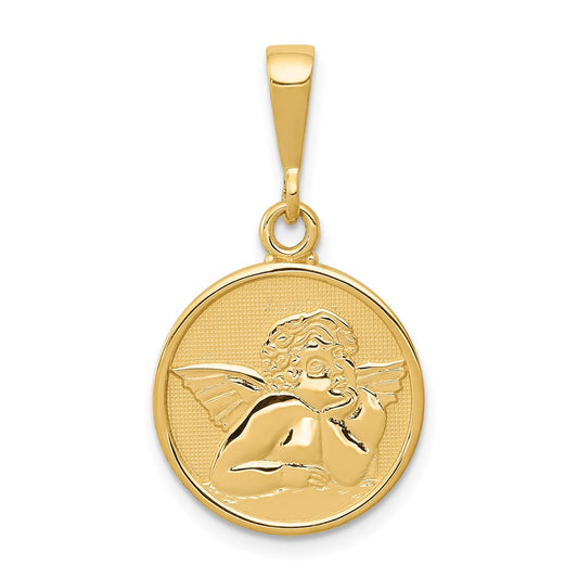 10k Polished & Satin Raphael Angel Pendant