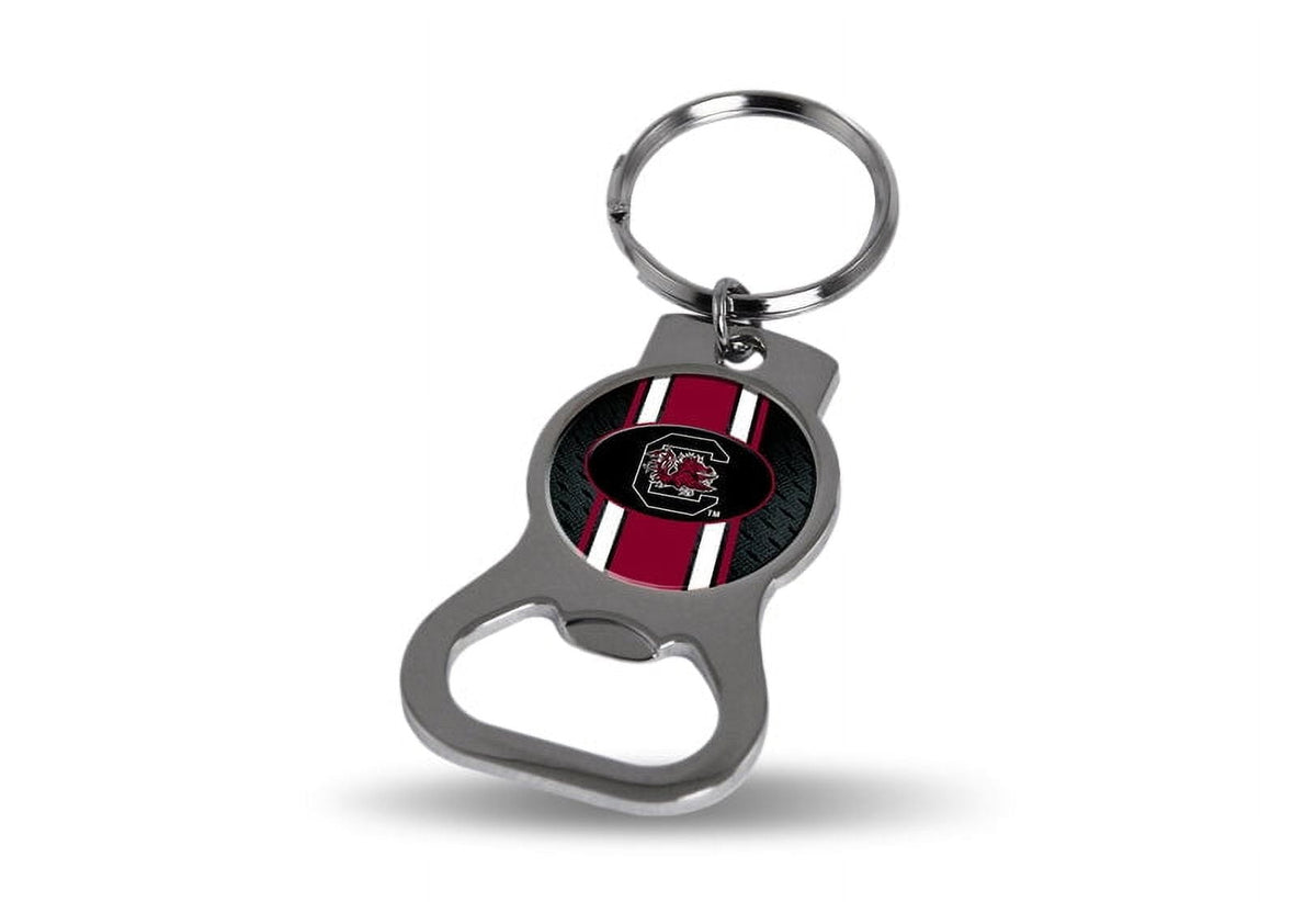 NCAA Univ. of South Carolina Silver-tone Bottle Opener Key Ring by Rico Industries QGC6439