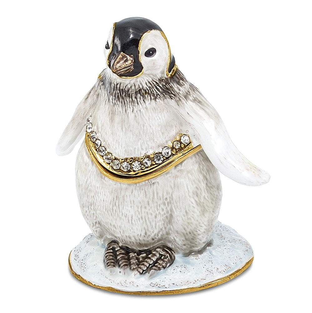 Pewter Baby Penguin Trinket Box