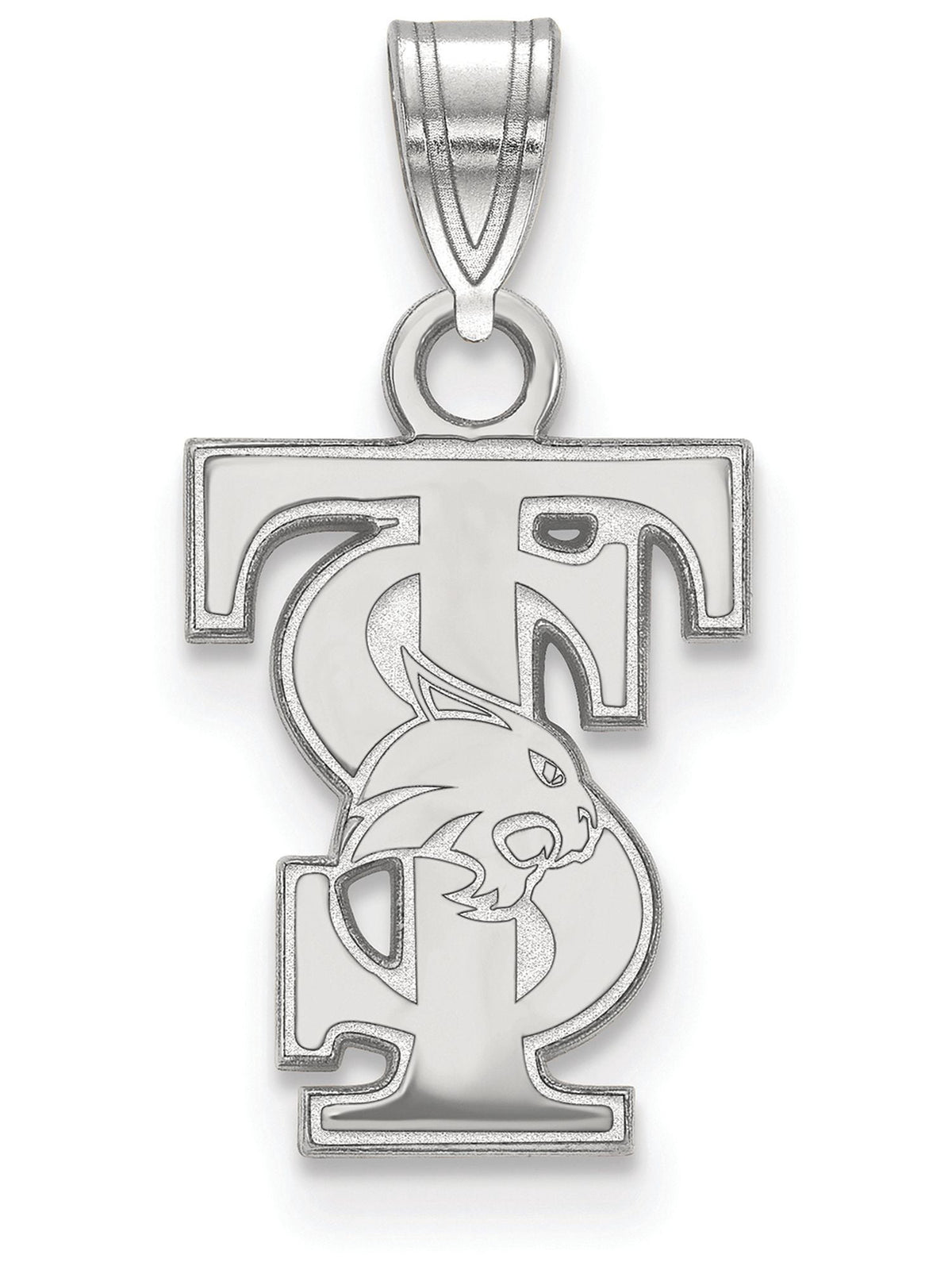 Logoart Sterling Silver Texas State University Small Pendant Female Adult