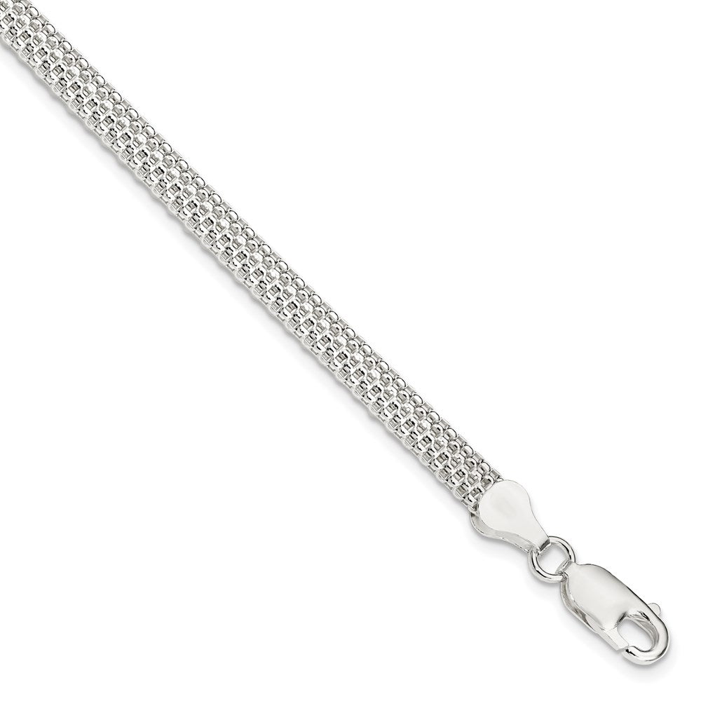 Sterling Silver 5mm Mesh Bracelet 7 inches