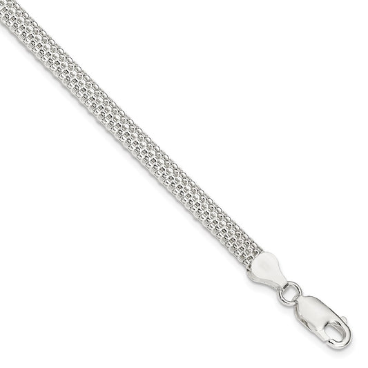Sterling Silver 5mm Mesh Bracelet 7 inches