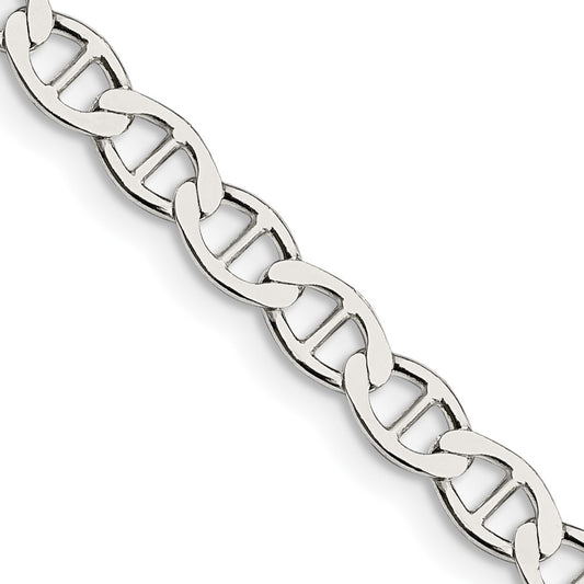 Sterling Silver 4.75mm Flat Anchor Chain 18 Inches