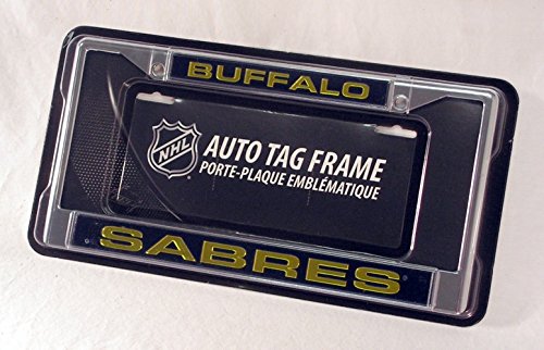 Buffalo Hockey Sabre's Car Frame - Chrome Metal Laser Cut License Plate Frame
