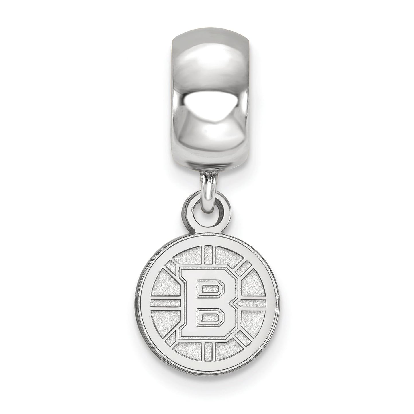 LogoArt SS030BRI Sterling Silver NHL Boston Bruins Dangle Bead Charm, Extra Small