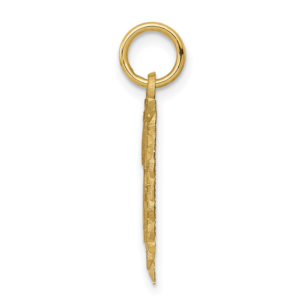 10k Initial J Charm Yellow Gold