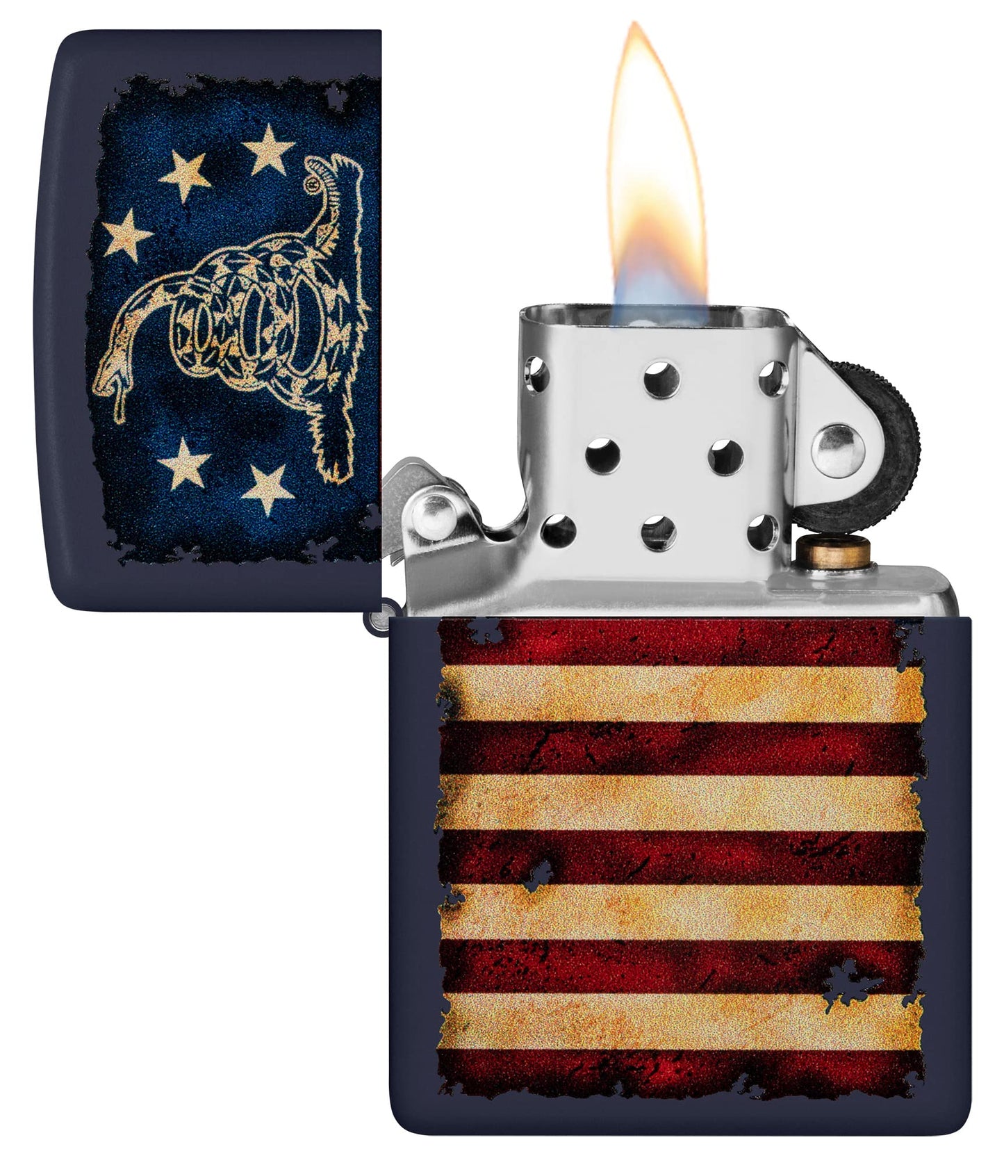 Zippo Don't Tread On Me US Flag Navy Matte Pocket Lighter