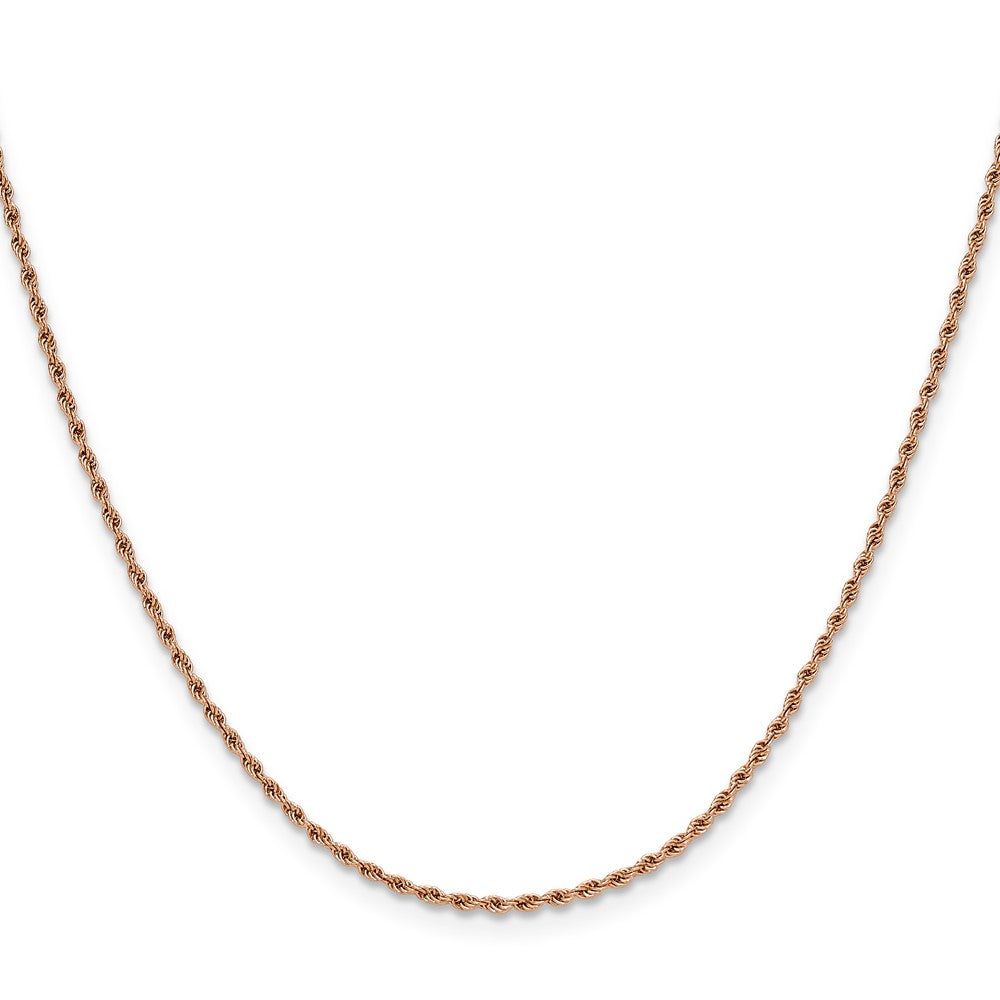 Chisel Stainless Steel Polished Rose IP-plated 1.5mm 18 inch Rope Chain