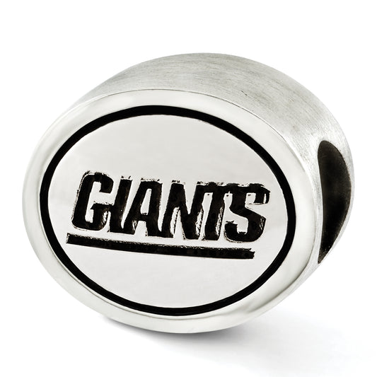Sterling Silver Antiqued New York Giants NFL Bead
