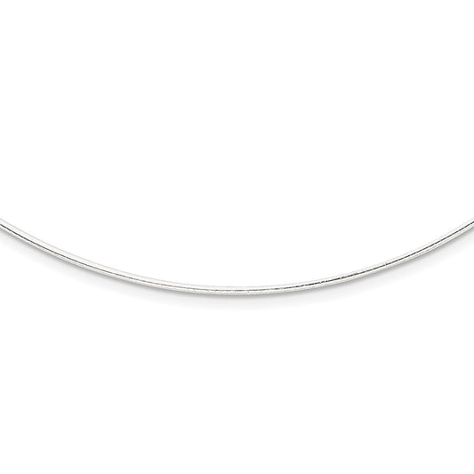 Sterling Silver 1.35mm w/ 2in extender Neckwire Chain 16 Inches