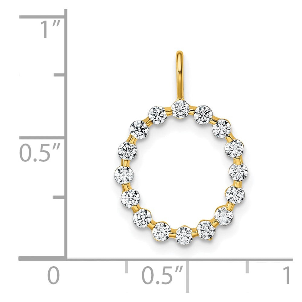 True Origin 14k 1/2 carat Lab Grown Diamond VS DEF Alphabet O Pendant