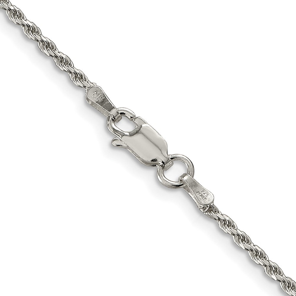 Sterling Silver 1.7mm Diamond-cut Rope Chain 20 Inches