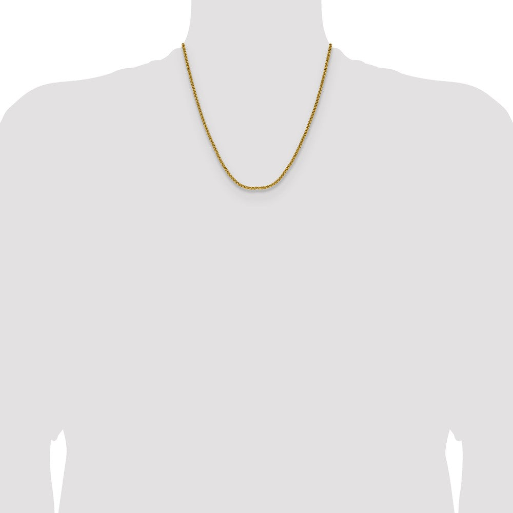 Chisel Stainless Steel Polished Yellow IP-plated 3mm 20 inch Rolo Chain