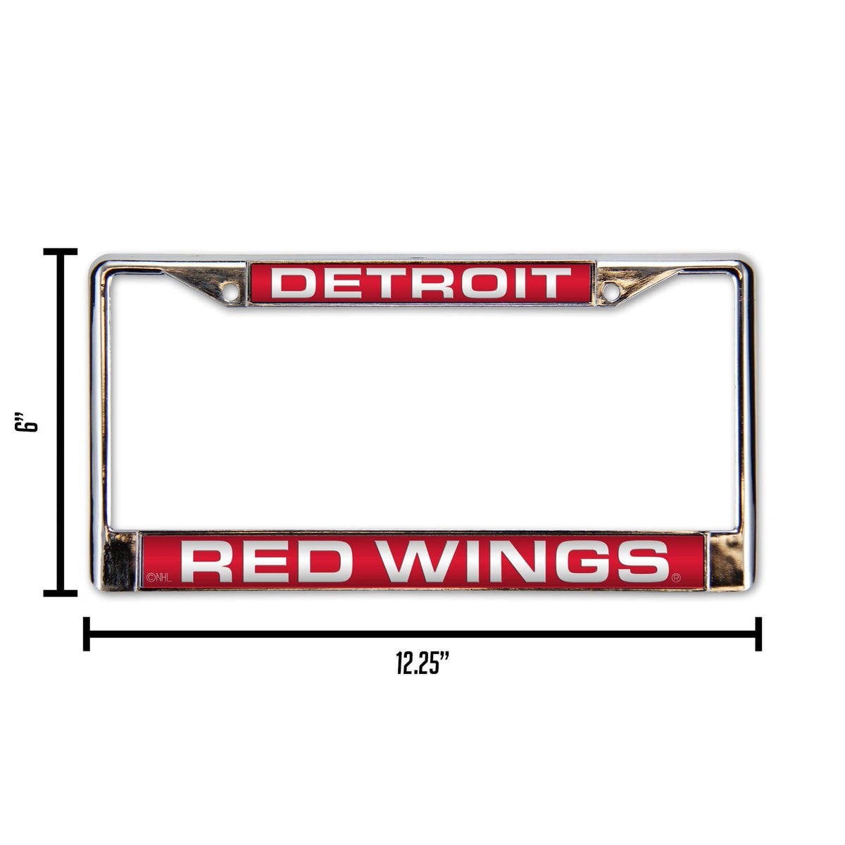Detroit Hockey Red-Wing's Chrome Metal Laser Cut License Plate Frame