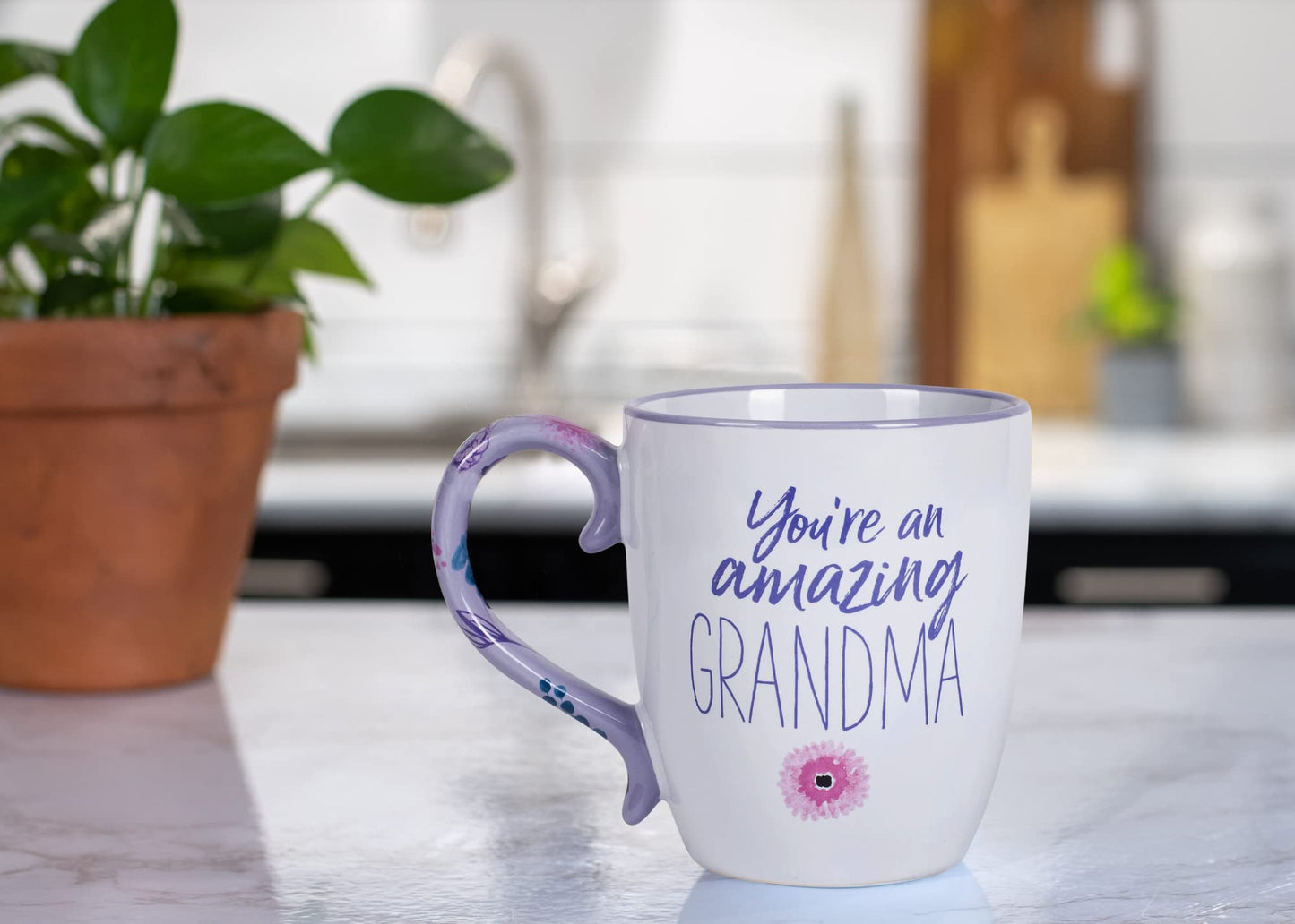 Lighthouse Christian Products 245120 Touch of Floral-Amazing Grandma Ceramic Mug