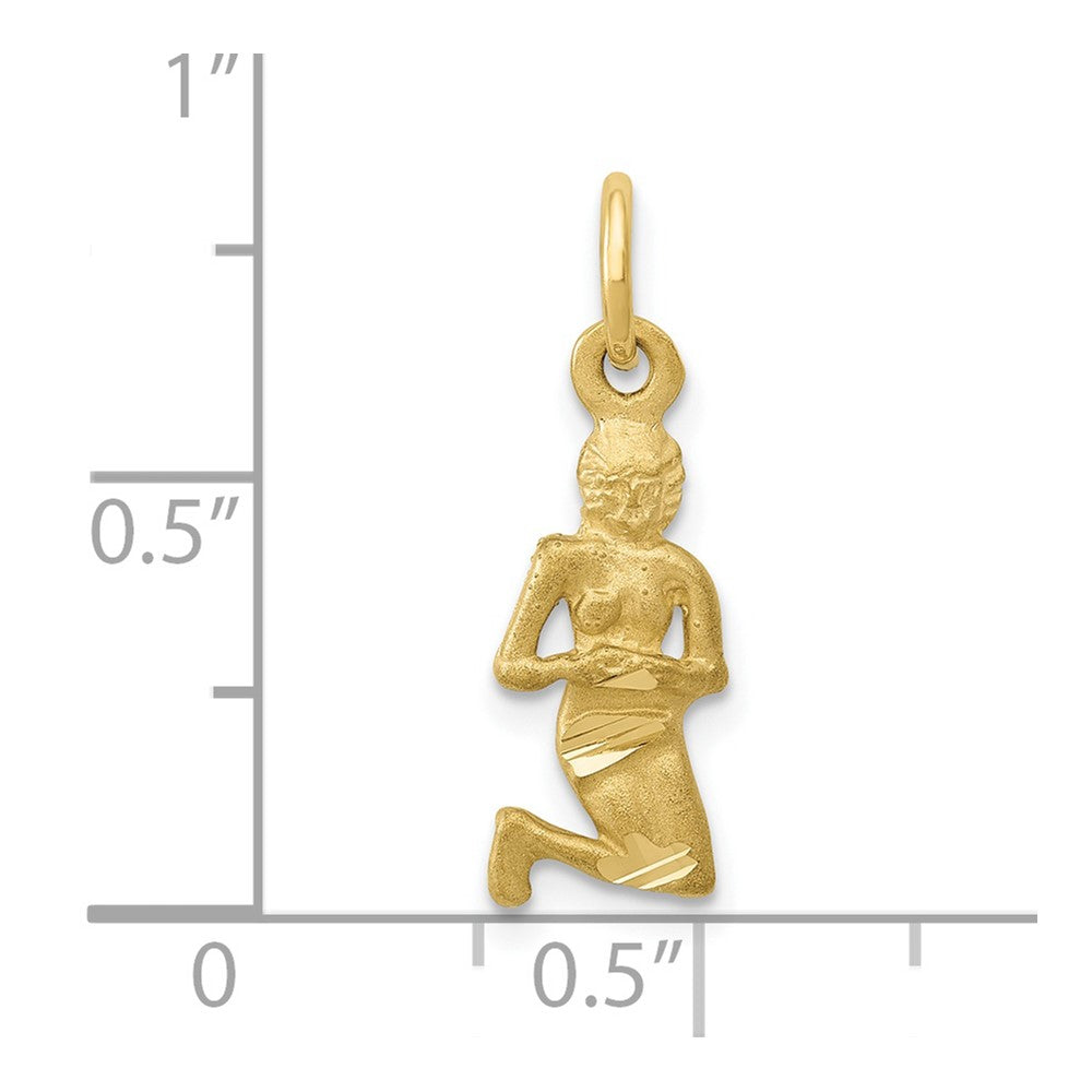 10k Virgo Zodiac Charm