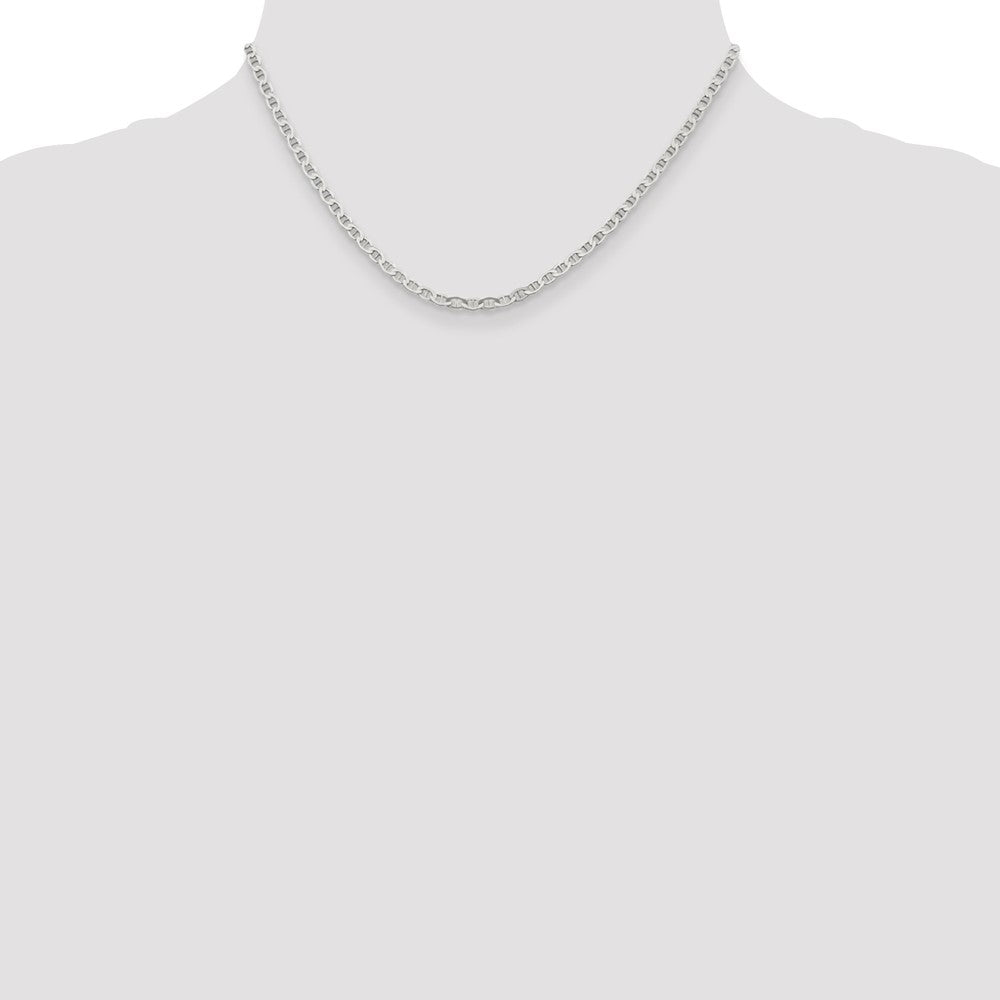 Sterling Silver 3.1mm Flat Anchor Chain 16 Inches