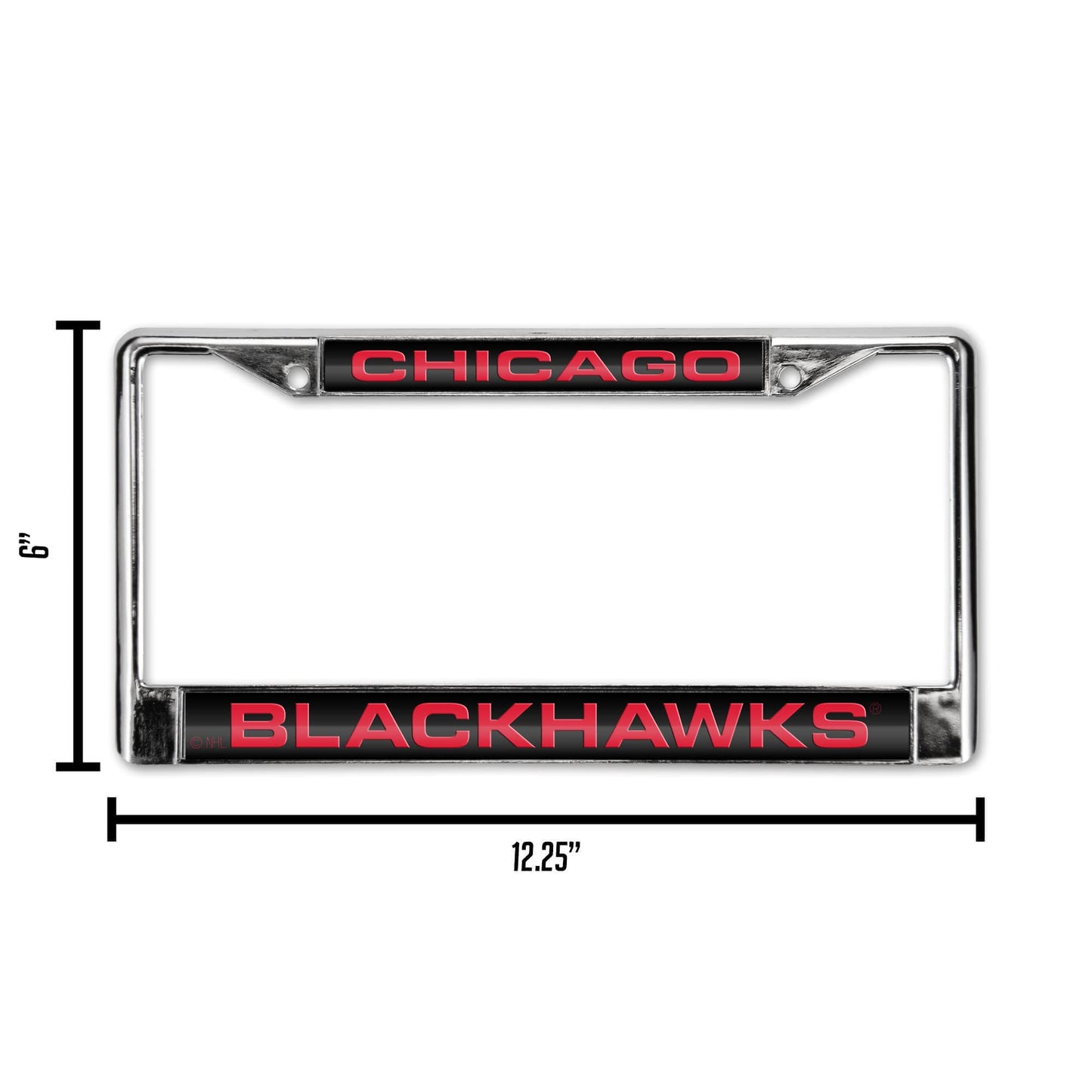 Chicago Blackhawks Laser Chrome License Plate Frame