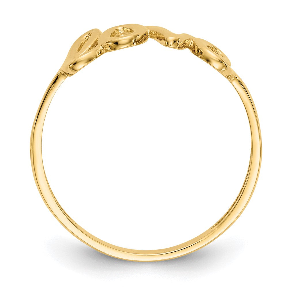 14k Polished Love Ring Size 7