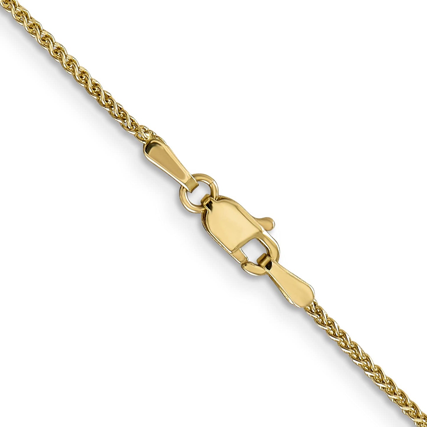 14K 9 inch 1.25mm Diamond-cut Spiga with Lobster Clasp Anklet