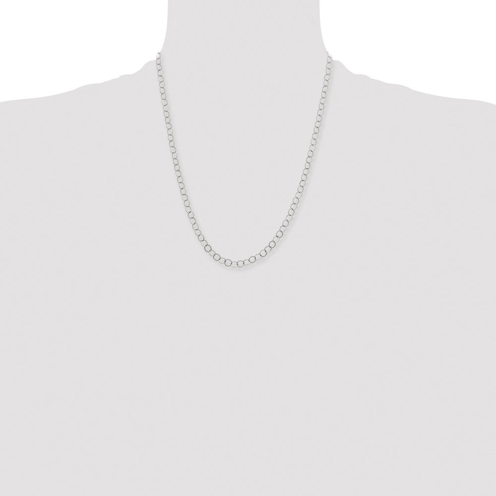 Stainless Steel Polished 6mm Circle Link 22in Necklace