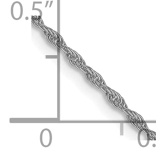 10K White Gold 1.2 mm Loose Rope Chain