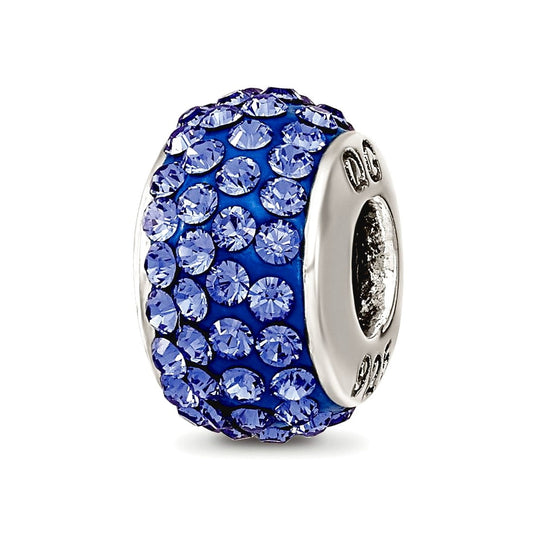 Sterling Silver Reflections September Full Blue Preciosa Crystal Bead