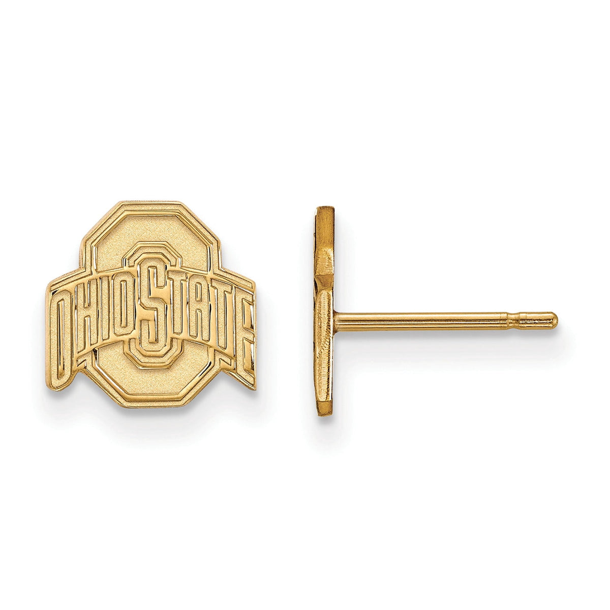 Women's Ohio State Buckeyes Gold Plated XS Post Earrings