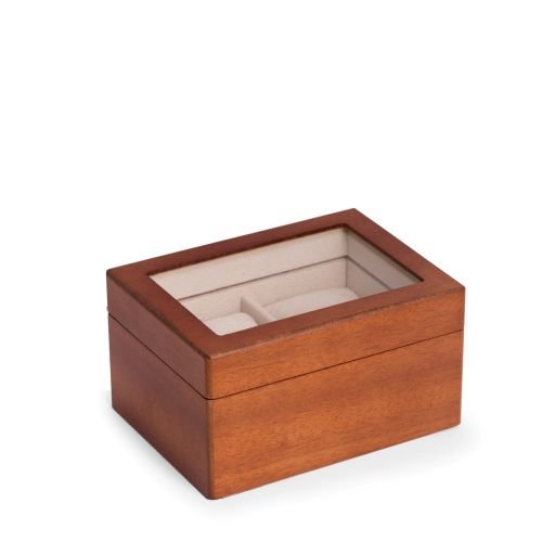 Bey-Berk International BB689BRW Cherry Wood 2 Watch Box - Brown