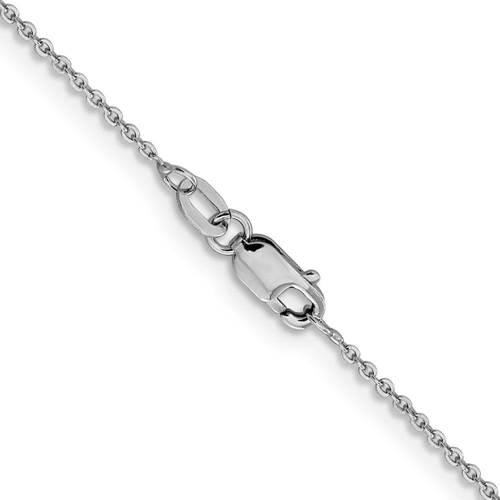 10k White Gold 1.1mm Flat Cable Chain