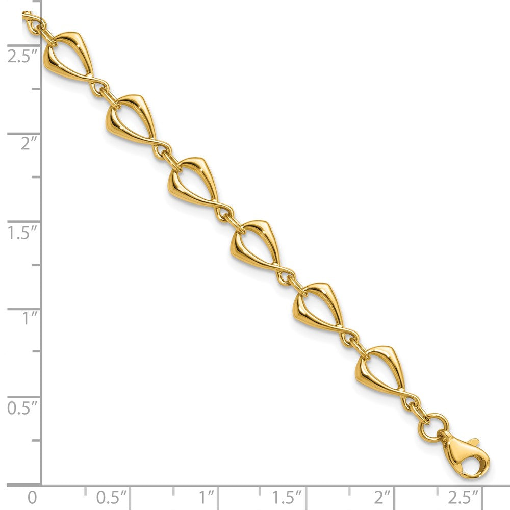 10K Polished Fancy Link Bracelet