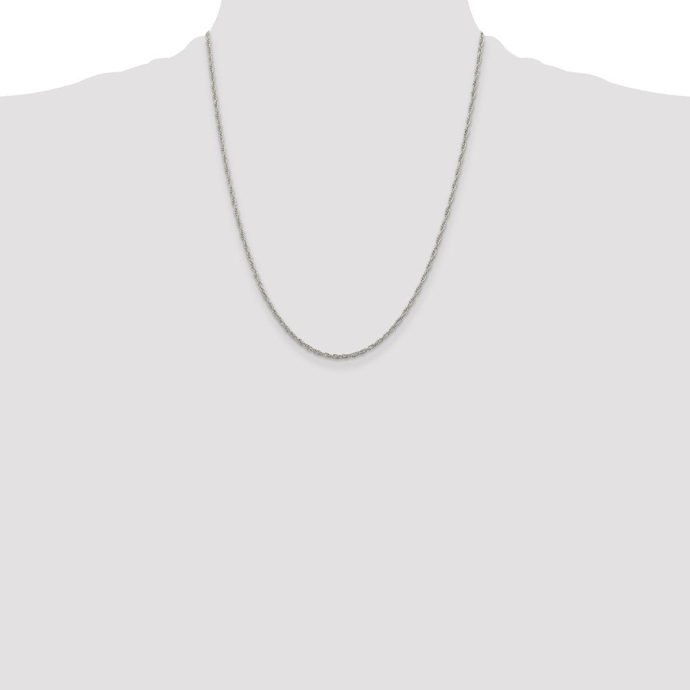 Sterling Silver 1.95mm Loose Rope Chain 22 Inches